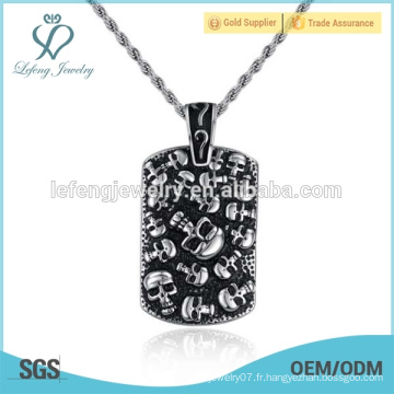 Collier pendentif en acier inoxydable